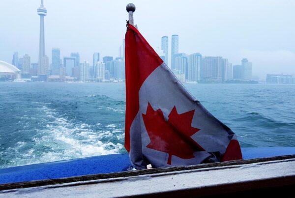 Canada flag after emergency immigration fast track