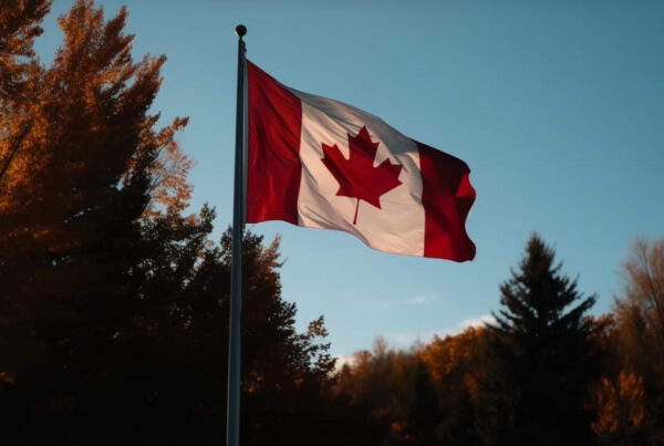 Canada flag in trees after mandamus order
