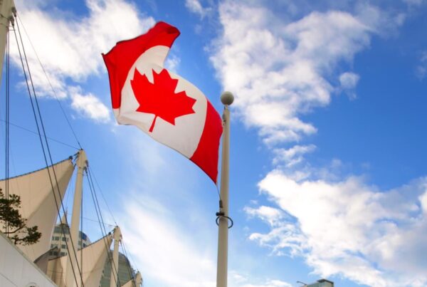 canada flag after work permit approval