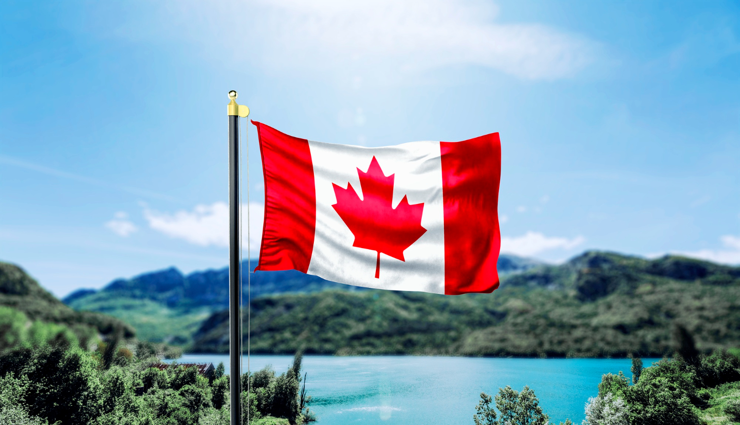 canadian flag outdoors after immigration